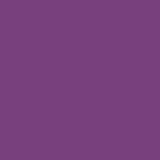 Color HEX #77417d 