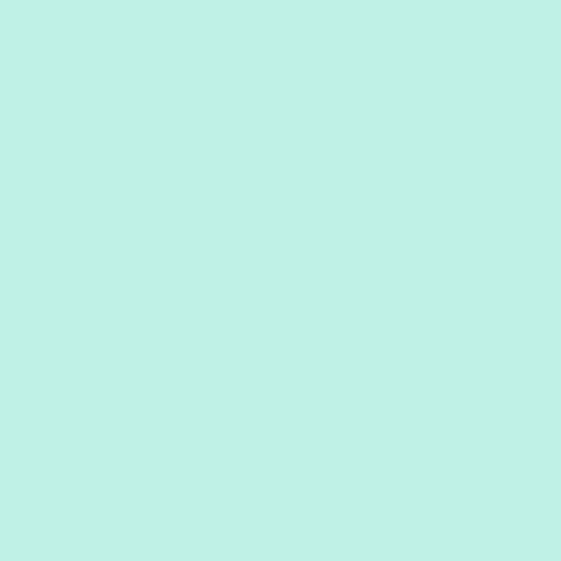 Color HEX #bff1e7 