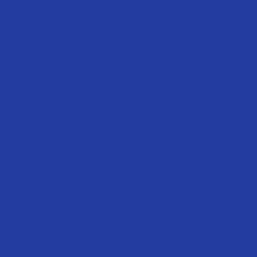 Color HEX #233ca0 