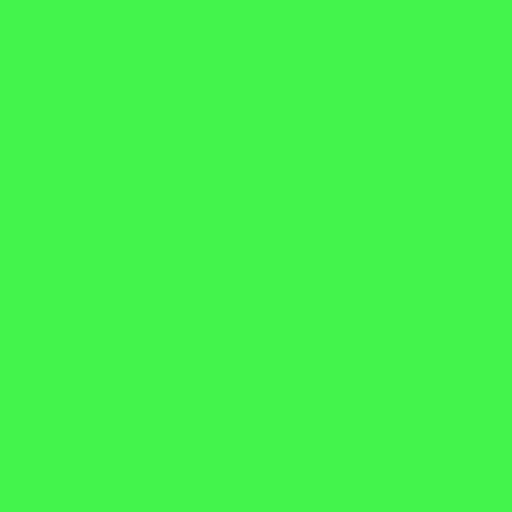 Color RGB 68,243,77 